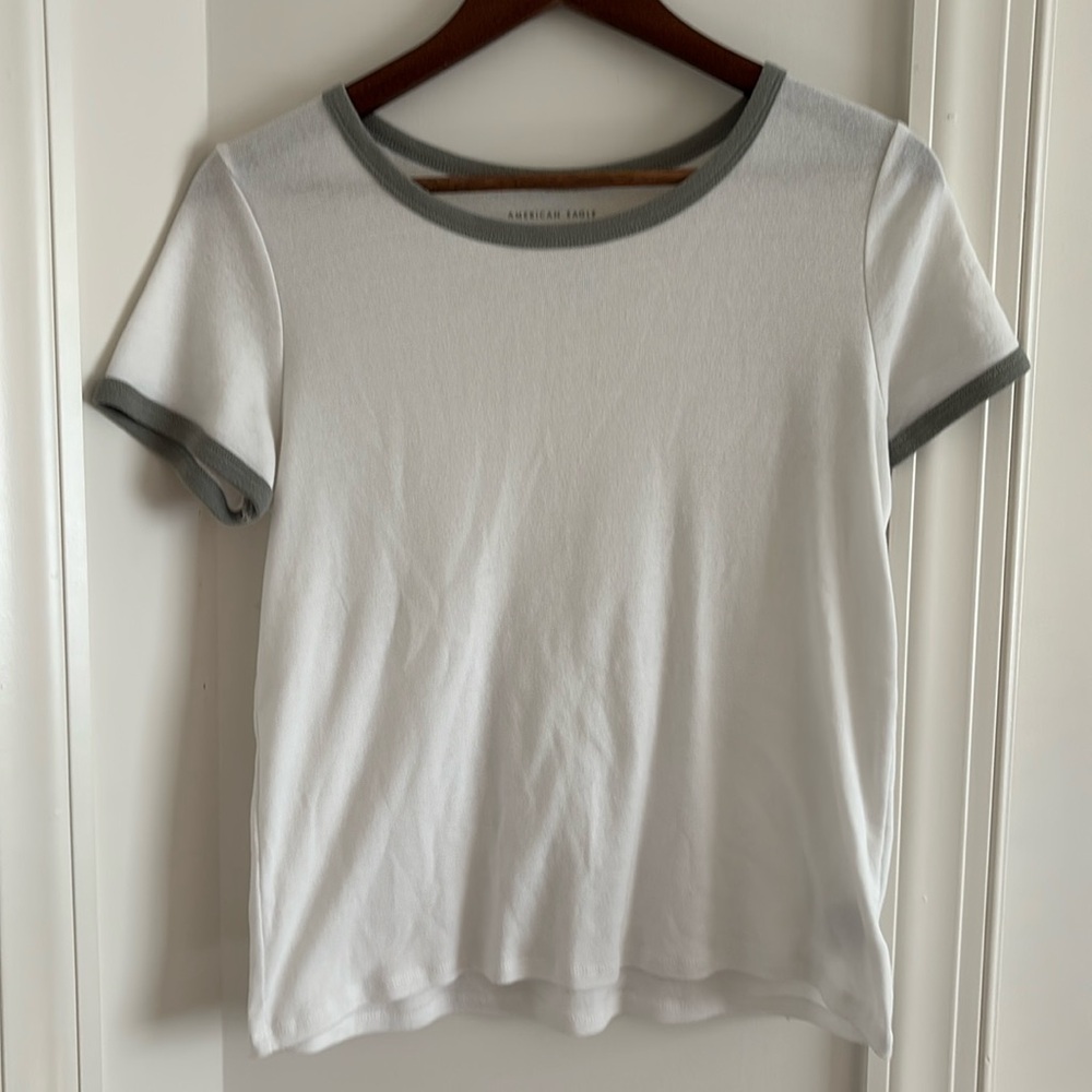 White and green tshirt